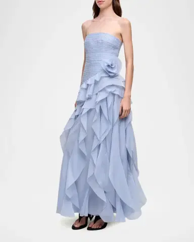 Aje Canyon Strapless Tiered Ruffle Gown | Thumbnail 4