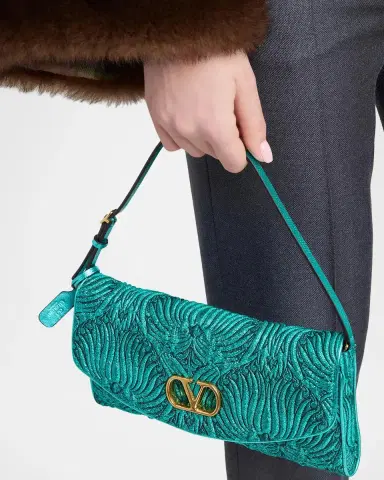 Valentino Garavani Devain Metallic Jacquard Top-Handle Bag | Thumbnail 2