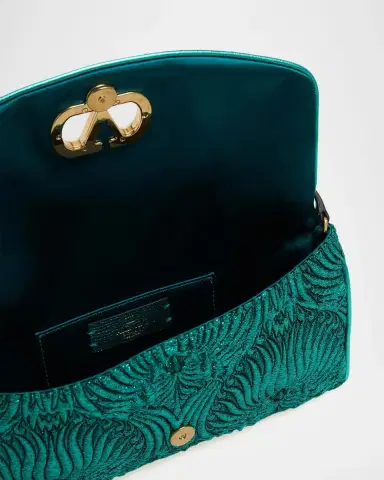 Valentino Garavani Devain Metallic Jacquard Top-Handle Bag | Thumbnail 4
