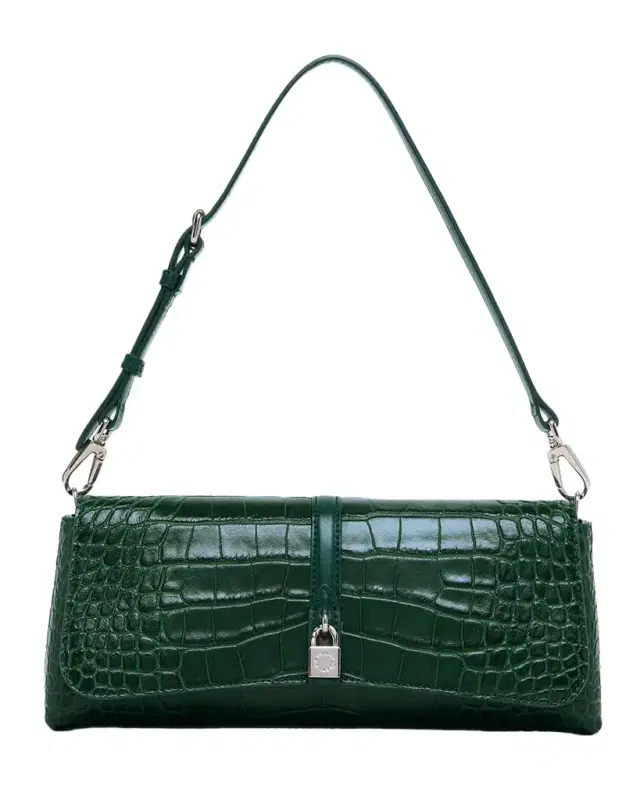 Stella McCartney Ryder Croc-Embossed Vegan Leather Clutch Bag