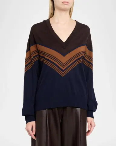 A.L.C. Nicole Chevron Wool Sweater | Thumbnail 4
