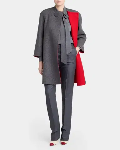 Valentino Garavani Belted Wool-Cashmere Wrap Coat | Thumbnail 2