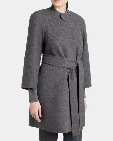 Valentino Garavani Belted Wool-Cashmere Wrap Coat | Thumbnail 4