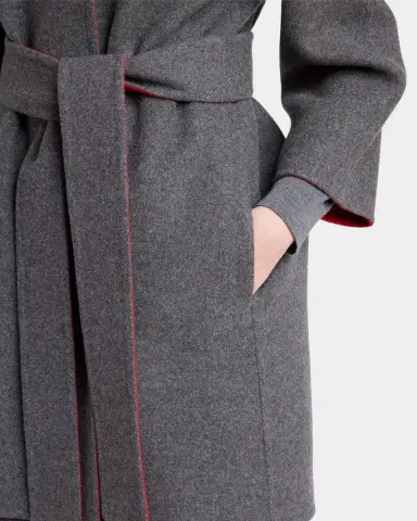 Valentino Garavani Belted Wool-Cashmere Wrap Coat | Thumbnail 5