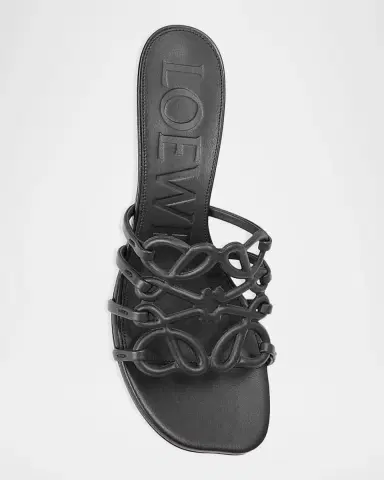 Loewe Petal Anagram Leather Caged Mule Sandals | Thumbnail 4