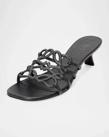 Loewe Petal Anagram Leather Caged Mule Sandals | Thumbnail 5