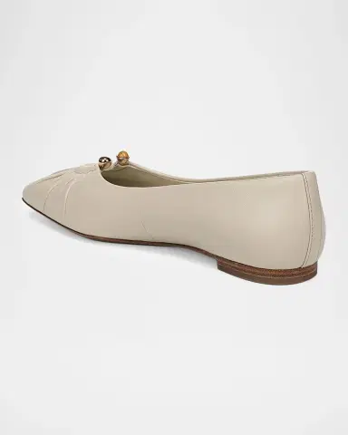 Vince Dany Gathered Leather Ballerina Flats | Thumbnail 3