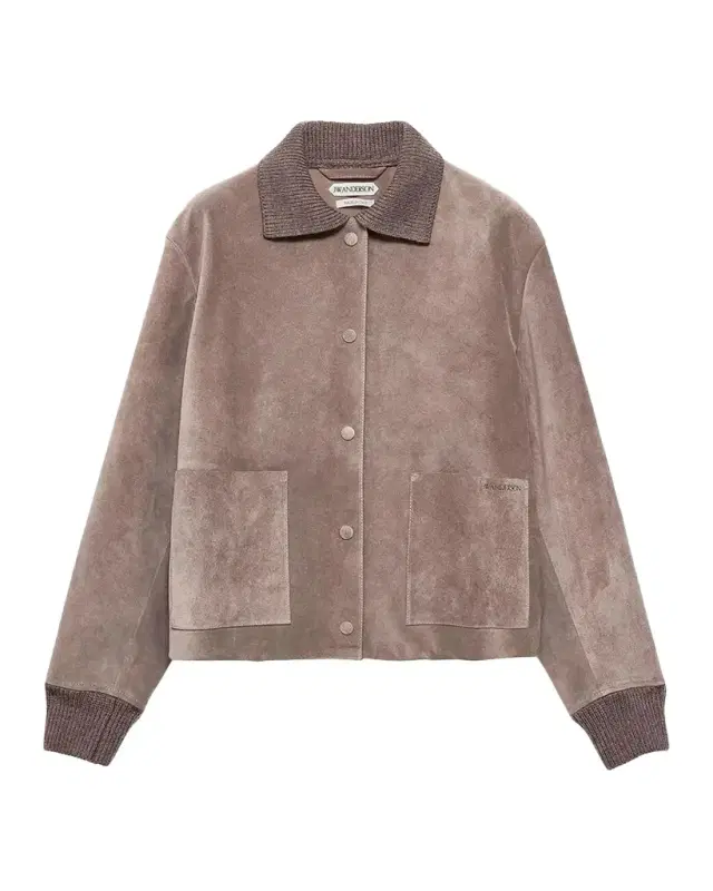 JW Anderson Suede Spread-Collar Jacket