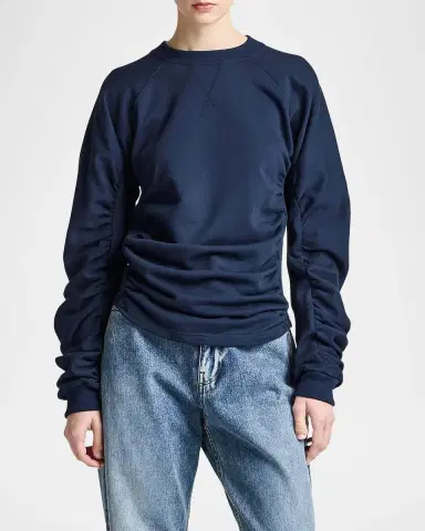 JW Anderson Ruched Cotton-Blend Jersey Top | Thumbnail 4