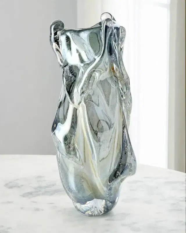 John-Richard Collection Sunlit Art Glass Sculptural Vase