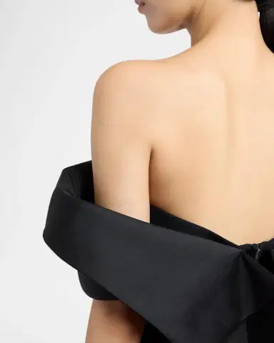 Jil Sander Off-The-Shoulder Silk-Wool Midi Dress | Thumbnail 5 Jil Sander Off-The-Shoulder Silk-Wool Midi Dress | Thumbnail 5