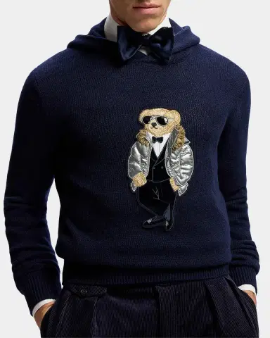 Ralph Lauren Men's Polo Bear Cashmere Hooded Sweater | Thumbnail 5 Ralph Lauren Men's Polo Bear Cashmere Hooded Sweater | Thumbnail 5