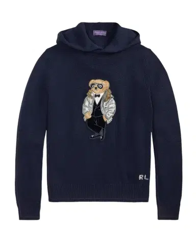 Ralph Lauren Men's Polo Bear Cashmere Hooded Sweater | Thumbnail 1 Ralph Lauren Men's Polo Bear Cashmere Hooded Sweater | Thumbnail 1