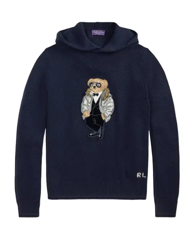 Men's Polo Bear Cashmere Hooded Sweater Men's Polo Bear Cashmere Hooded Sweater