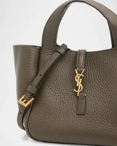 Saint Laurent Le 5 à 7 Bea Mini Tote Bag in Grained Leather | Thumbnail 6