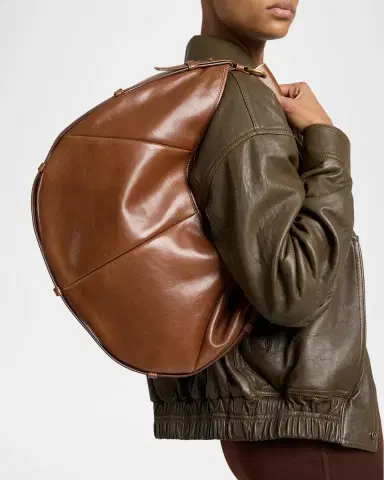 Saint Laurent Mombasa Medium Pleated Leather Hobo Bag | Thumbnail 2