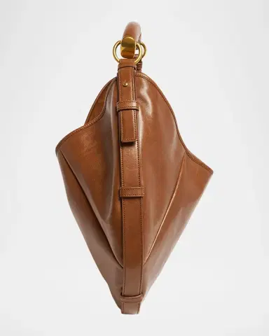 Saint Laurent Mombasa Medium Pleated Leather Hobo Bag | Thumbnail 6