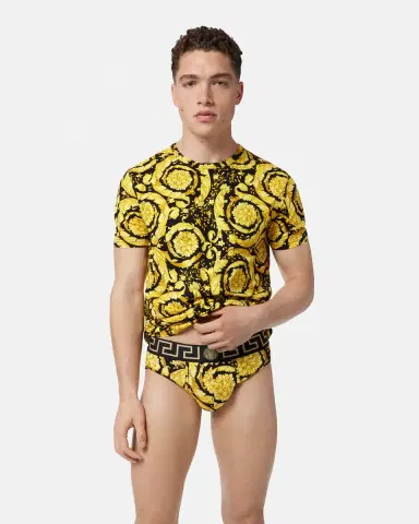 Versace Printed Jacquard Cotton-Jersey Briefs | Thumbnail 2 Versace Printed Jacquard Cotton-Jersey Briefs | Thumbnail 2