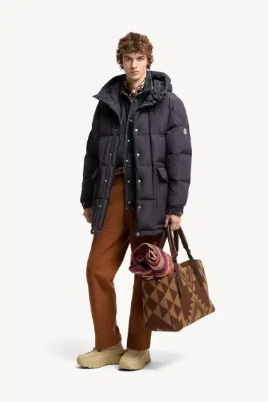Moncler Sylmara Hooded Long Down Jacket | Thumbnail 3