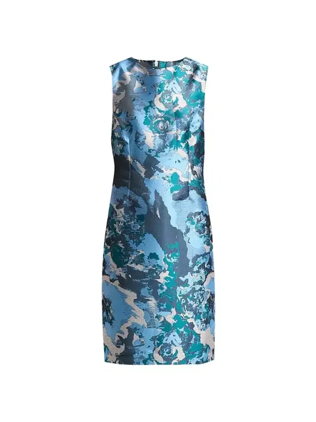 Ming Wang Women's Abstract Jacquard Sheath Knee-Length Dress