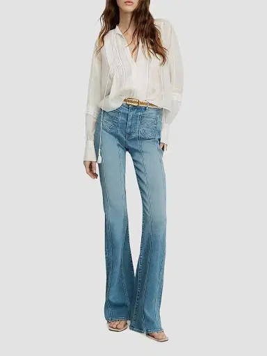 Veronica Beard Women's Beverly High-Rise Skinny Boot-Cut Jeans | Thumbnail 2