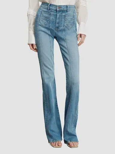 Veronica Beard Women's Beverly High-Rise Skinny Boot-Cut Jeans | Thumbnail 4