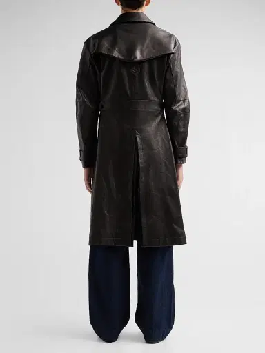 Public School Men Lafayette Leather Longline Coat | Thumbnail 3