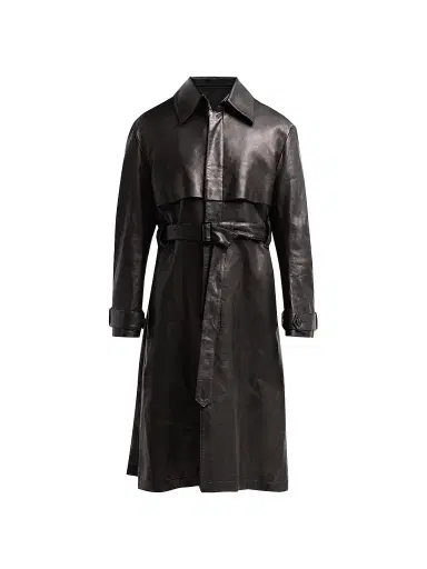 Public School Men Lafayette Leather Longline Coat | Thumbnail 1