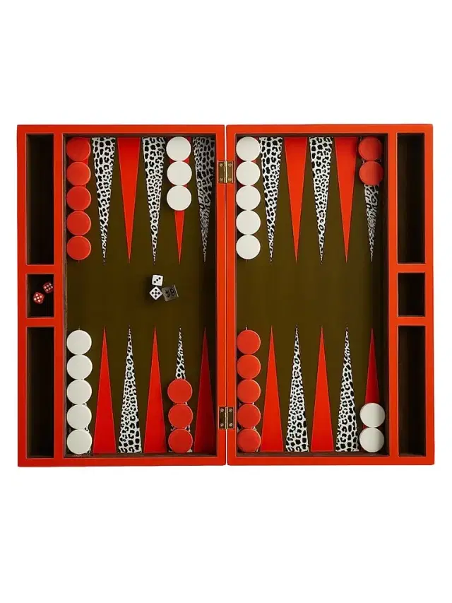 Jonathan Adler Leopard Backgammon Set