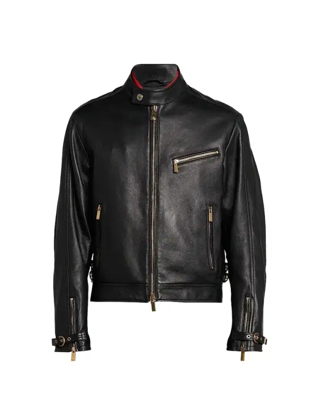 Versace Men's Leather Moto Jacket
