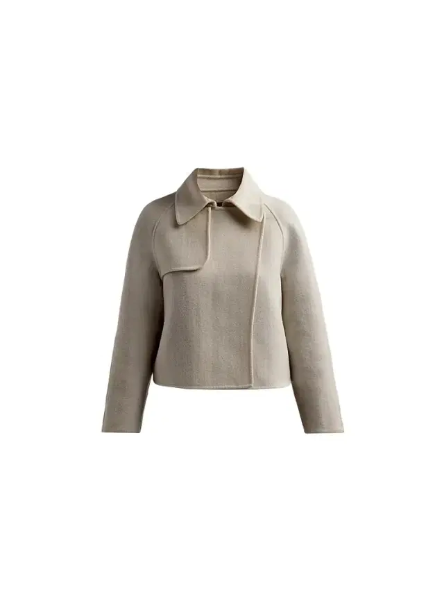 Women's Wool-Cashmere Short Trench Coat