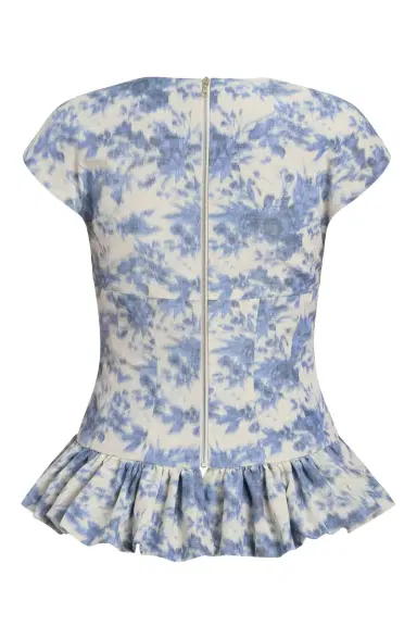 Markarian Lovelily Prarie Blue Ikat Top | Thumbnail 2