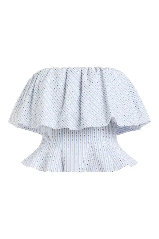 Rosette Tulip Stripe Top
