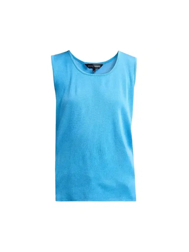 Ming Wang Women's Rib-Knit Scoopneck Tank