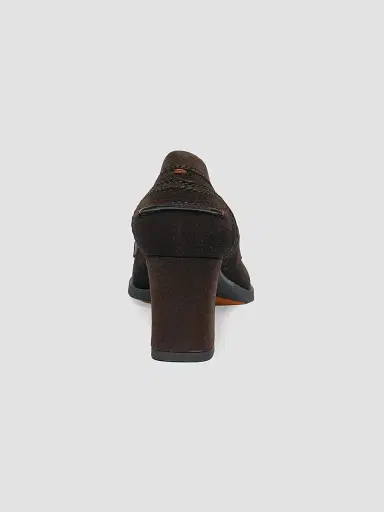 Santoni Women's 50MM Suede Loafer Heels | Thumbnail 3 Santoni Women's 50MM Suede Loafer Heels | Thumbnail 3