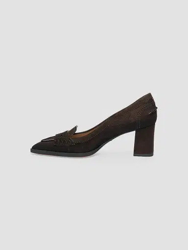 Santoni Women's 50MM Suede Loafer Heels | Thumbnail 6 Santoni Women's 50MM Suede Loafer Heels | Thumbnail 6