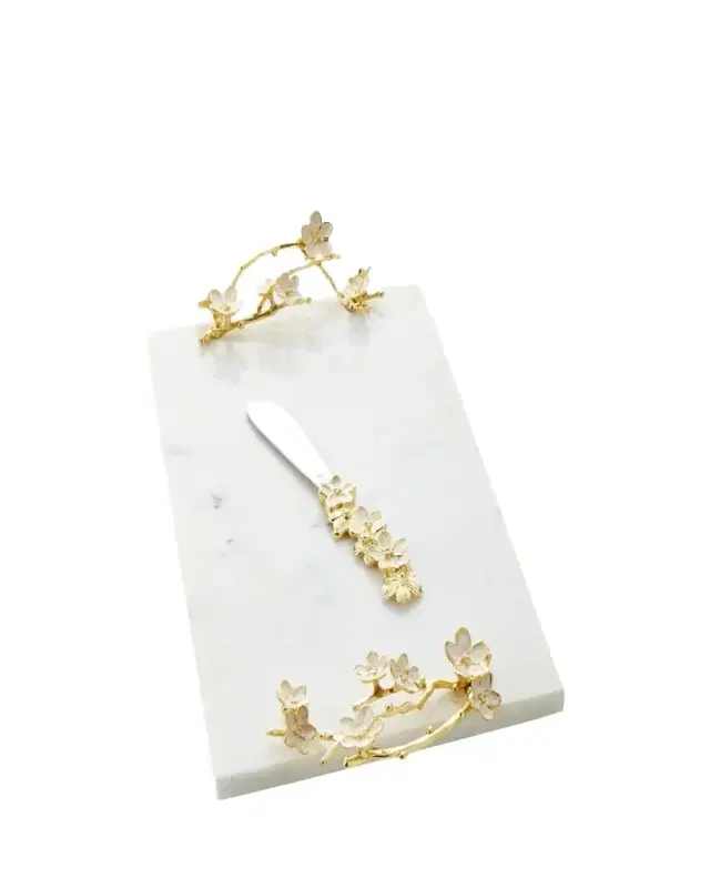 Michael Aram Cherry Blossom Small Cheese Board w/ Knife
