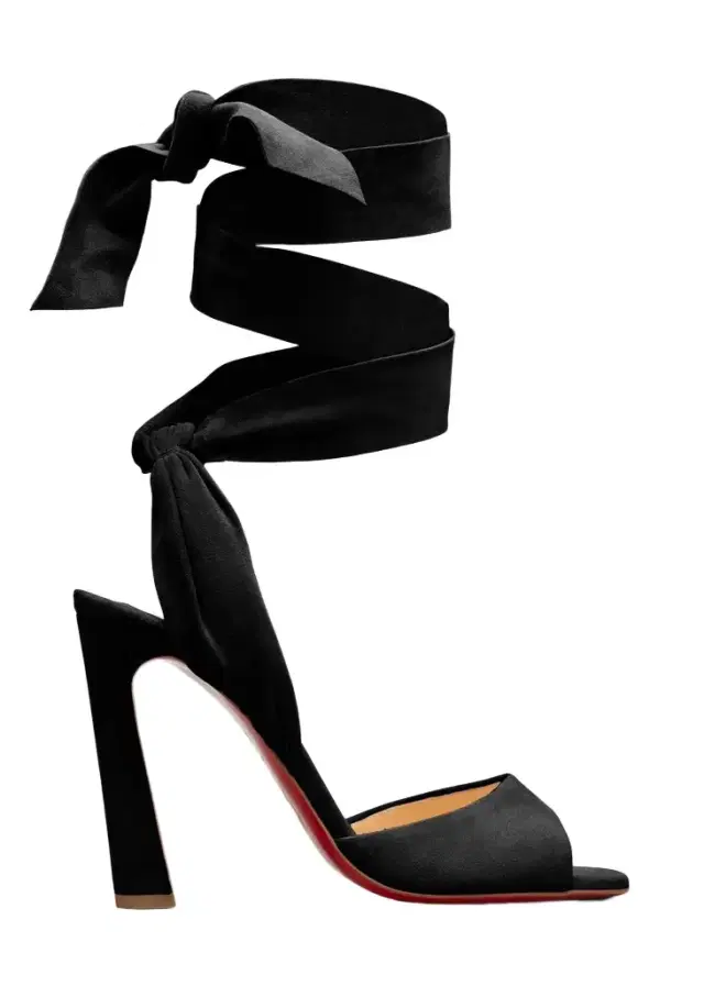 Christian Louboutin Rose Amelie Ankle-Wrap Red Sole Sandals