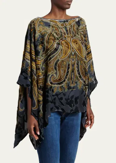 Etro Paisley Poncho Top | Thumbnail 4 Etro Paisley Poncho Top | Thumbnail 4