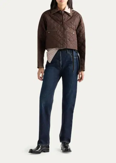 Prada Quilted Corduroy Trim Jacket | Thumbnail 2