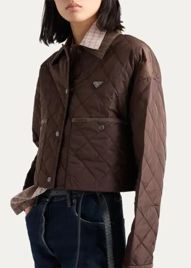 Prada Quilted Corduroy Trim Jacket | Thumbnail 4