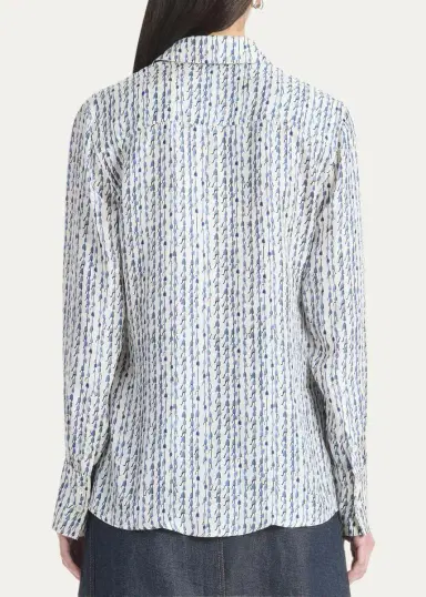 Altuzarra Chika Silk Button-Front Top | Thumbnail 2