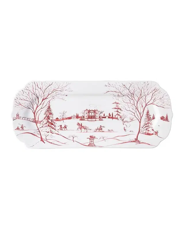 Juliska Country Estate Winter Frolic Ruby Holiday Hostess Tray