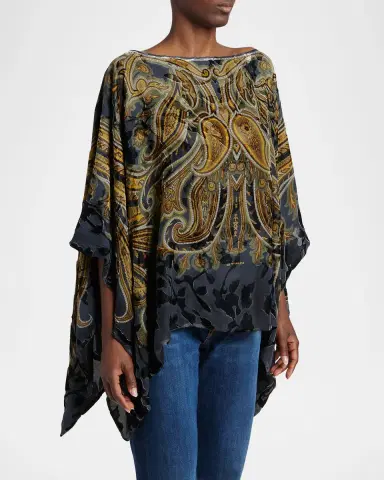 Etro Paisley Poncho Top | Thumbnail 4 Etro Paisley Poncho Top | Thumbnail 4