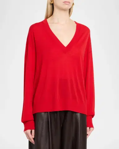 A.L.C. Nicole Wool V-Neck Sweater | Thumbnail 4