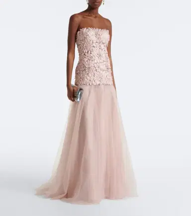 Costarellos Gisella embellished satin and tulle gown | Thumbnail 3
