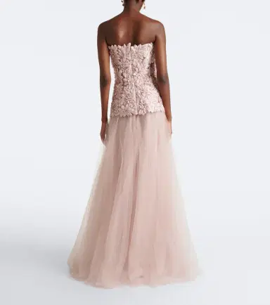 Costarellos Gisella embellished satin and tulle gown | Thumbnail 5