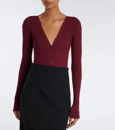 Mugler Ribbed-knit cotton bodysuit | Thumbnail 7