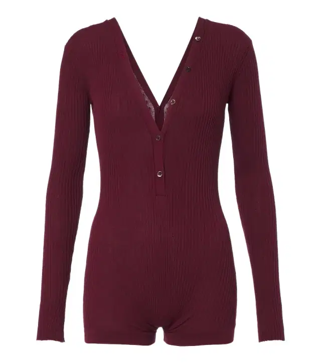 Mugler Ribbed-knit cotton bodysuit