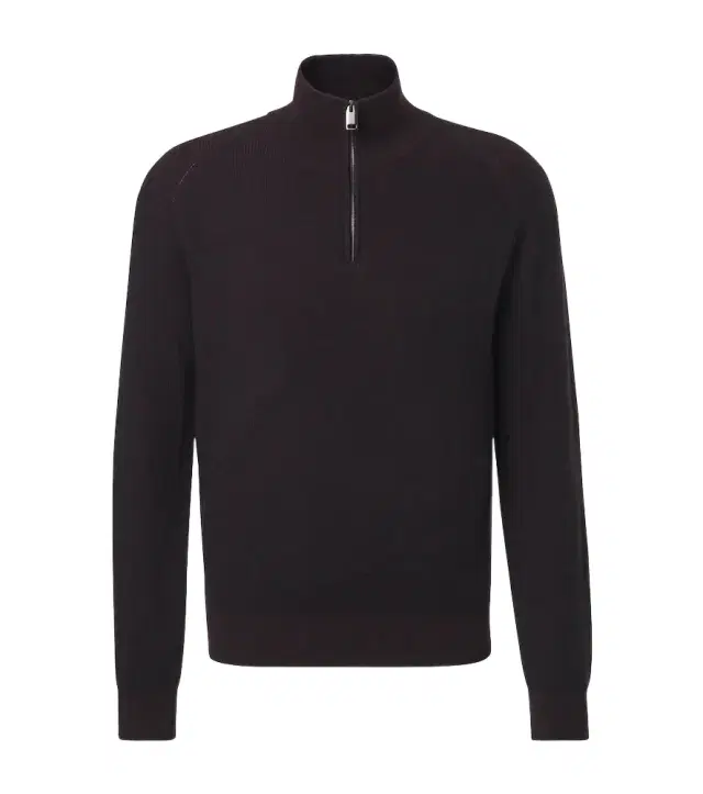 Brioni Cashmere and wool half-zip sweater